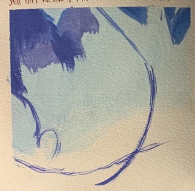 Blue figure study. Original artwork by Giovanna Dasso.