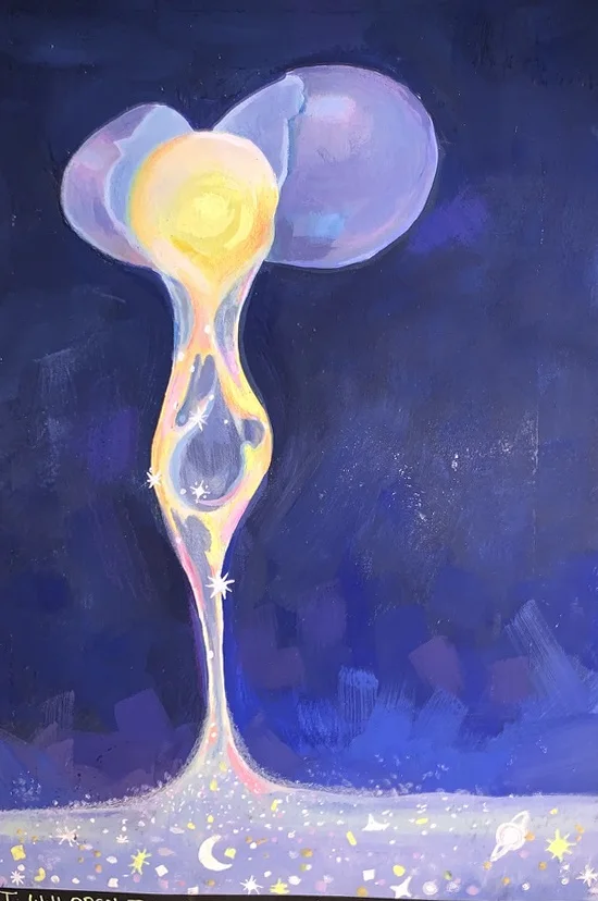 Light pouring from heaven. Original artwork by Giovanna Dasso.